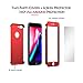 Compatible with iPhone 8 Plus Case - All-around Protective Cover Thin Slim Fit [Non-Slip] Dual Layer Hard Case With Tempered Glass Screen Protector (Red)