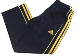 adidas Boys Athletic Pants Navy and Yellow Medium