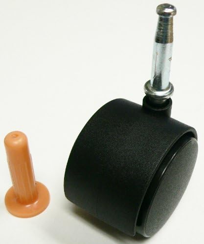 Oajen 1-9/16" Caster with stem and Insert, for Wood Leg, 8-Pack