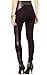 Lotsyle Womens Faux Leather Joint Leggings High Waist Stretch Panel Black Pants,S(Waist:64CM,Hips:76CM,Length:94CM)