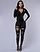Applerclothing Women's Distressed Ripped Denim High Waist Knee Skinny Denim Pencil Jeans
