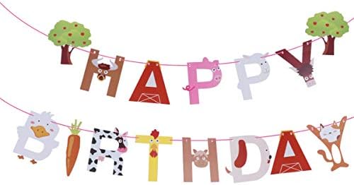 Ledmomo 子供 誕生日 飾り付け 動物 バナー ガーランド 誕生日祝い デコレーション Happy Birthday 壁飾り