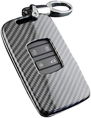 finessci Key Case Fob Bag Holder, ABS Hard Shell Cover Parts Fit for Renault Koleos 2017-2019 Kadjar Megane, Easy to Install
