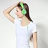 Rockpapa-952-Stereo-Foldable-Headphones-On-Ear-Adjustable-Headband-with-Microphone-for-Kids-Childrens-Adults-Tablet-Computer-Mobile-CDDVD-MP34-Black-Green Rockpapa Kids Headphones, 952 Childrens Headphones, Wired Headphones with Microphone, Foldable, Stereo Sound, 3.5mm Jack…