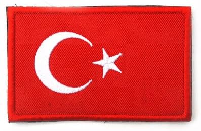 URGREAT Turkey Flag Velcro Tactical Patch Uniform Military Embroidered Applique