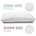 Pillow for sleeping, Soft Bed Pillow with Ice Silk&Plush Pillow Cover for Summer&Winter, 50 Individually Pocket Spring，Washable&Removable Pillows by Amada(Queen)