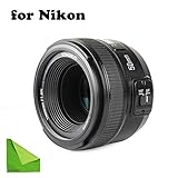 YONGNUO YN EF 50mm F/1.8 AF Lens YN50 Aperture Auto Focus For Nikon Cameras As AF-S 50mm 1.8G With EACHSHOT Cleaning Cloth