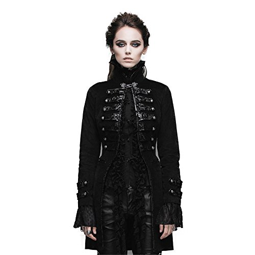 Steampunk Women Winter Coat Gothic Long Cotton Jacket (3XL) Steampunk Women Winter Coat Gothic Long Cotton Jacket (3XL)