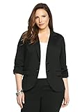 Ruched Sleeve Ponte Blazer