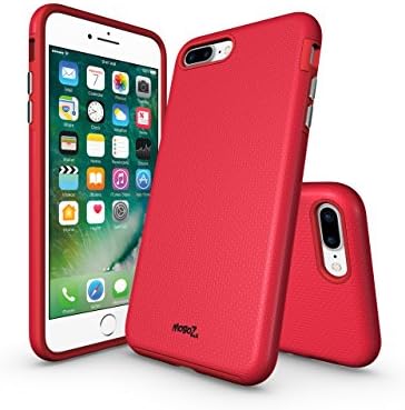 iPhone 7 plus case, MoboZx [Premium Texture] Dual-Layer Slim Protective Anti-Slippery Scratch-Resistant Shockproof Bumper For iPhone 7 Plus (Red)