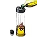 CHEFVANTAGE Olive Oil Dispenser Cruet with Glass Bottle Pourer and Herb Infuser - 20 0z