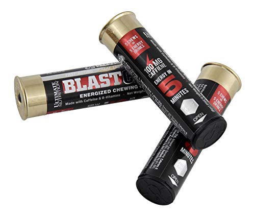 Ultimate Nutrition Blast Caps | Energy Gum, Pre-Workout | Fast Acting, 100mg Caffeine per Chew | Zero Calories, Zero Sugar, Zero Fats | Fortified with B Vitamins | Mint Flavor - 18 Shells (90 Pieces) - Thumbnail 6