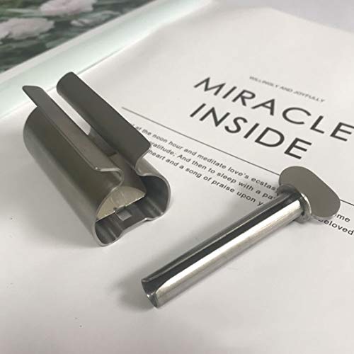 Toothpaste Squeezer Rolling Toothpaste Tube Squeezers Toothpaste Tube Seat Holder Multifunction Manual Rotate Toothpaste Dispenser Metal Tube Squeezer Tool Stand for Bathroom,Salon Pack of 2