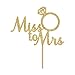 Bridal Shower Decorations Gold | Miss To Mrs Cake Topper Wedding Shower Decoration