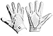EliteTek Men's Football Gloves RG-14 Super Tight Fitting Football Gloves - Easy Slip On Design No Wrist Strap for Men (White, Adult L)