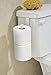 mDesign Metal Wire Over The Tank Toilet Tissue Paper Roll Holder Dispenser and Reserve for Bathroom Storage and Organization - Hanging, Each Holds 2 Rolls - Pearl White