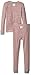 Burt's Bees Baby Adult Organic 2-Piece Pajama Set,Cranberry Candy Cane,Small