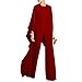 nboba Ruffle Poncho Jumpsuit Waist Bodysuit Long Women Cape Red L