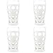 Lifefactory 20-Ounce Beverage Glasses with Protective Silicone Sleeves, 4 Count (Pack of 1), Optic White, LF340141C4