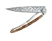 Deejo Ultra-light folding pocket knife with belt clip - Version Juniper 37g - Fine and sharp blade - Art Nouveau motif - Stainless steel - Elegant and modern design