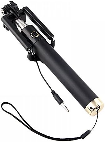Raycaster portable Selfie Stick No Battery Strong design Best Pocket Sized Ultra Portable Cable Monopod ( Gold, small ) Сompatible with iPhone, Android All SmartPhones and GoPro.
