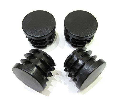 4pcs Pack: 1 1/4 Inch Round Black Plastic Tubing Plug (for Hole Size 1 3/32" - 1 3/16"), Tube Pipe Hole Cover, Steel Furniture Finishing End Cap - Thumbnail 6