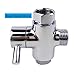 Brass Shower Arm Diverter Valve for Hand Held Showerhead and Fixed Spray Head,G 1/2 3-Way Bathroom Universal Shower System Replacement Part(Polished Chrome)