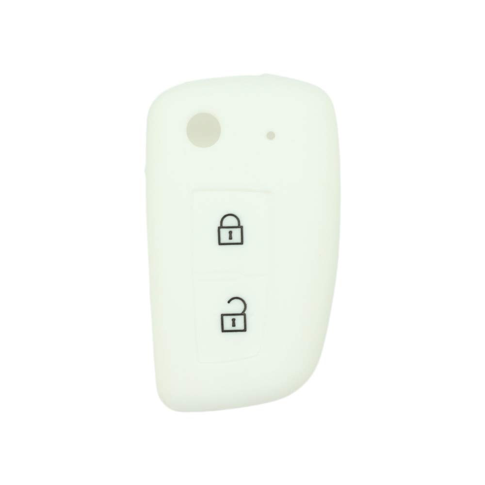 BROVACS Silicone Cover Protector Case Holder Skin Jacket Compatible with NISSAN 2 Button Remote Flip Key Fob CV9503 White