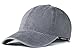 Edoneery Men Women Cotton Adjustable Washed Twill Low Profile Plain Baseball Cap Hat (Grey)
