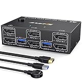 KVM Switch Dual Monitor DisplayPort 1.4 8K@30Hz