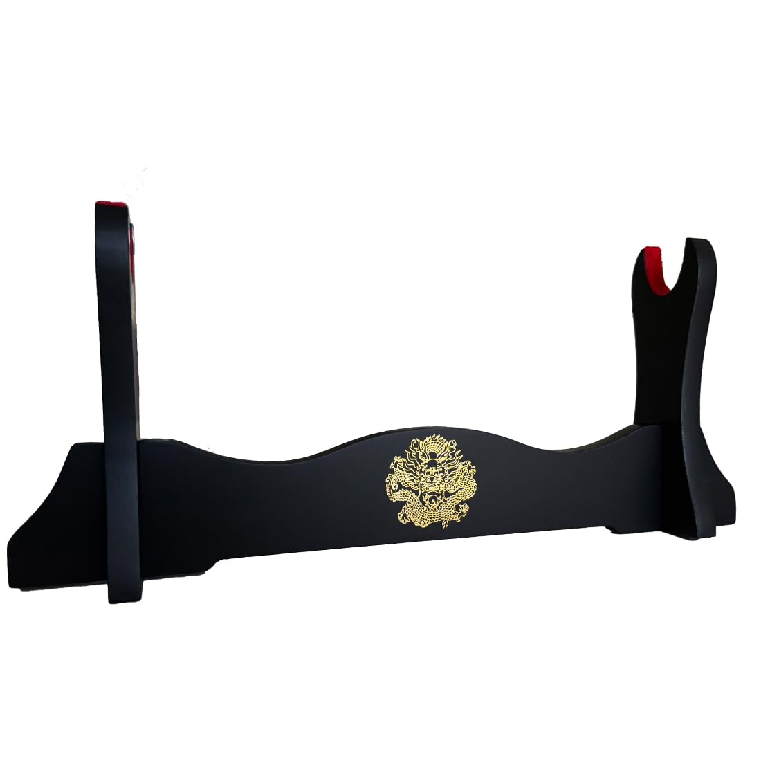 Z-fiber Sword Holder Japanese Velvet Padded Katana Stand Samurai Display Rack Support All Sword ragon Pattern,1 Tier