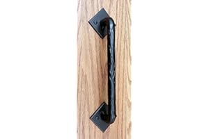 WILD WEST HARDWARE Curved Tree Branch Barn Door Handle, Gate Pull Handle (Matte Bronze Powder Coat)