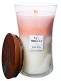 WoodWick WW Trilogy Island Getaway, 3-in-1 Highly Scented Candle, Classic Hourglass Jar, Large 7-inch, 21.5 OZ