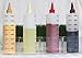 Plastic Squeeze Bottles with Leak-Proof Colored Caps, 16-Oz, Set of 4 (With Measurements) Ideal For Sauces, Ejuice Ketchup, BBQ, Condiments, Dressing, Paint, Pancake Art and Workshop