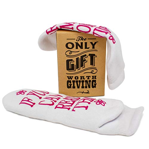WINE SOCKS + GIFT Ready Packaging - Best Gifts for Women Under 10 Dollars and Wine Accessories and Gifts"If You Can Read This Socks Bring Me Some Wine" Funny socks women