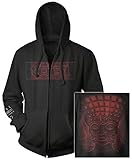 Zip Hoodie: Tool- Red 10,000 Days Face (Front/Back) Size S