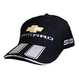 Chevrolet Black Camaro Hat Cap - SS Rally Stripe