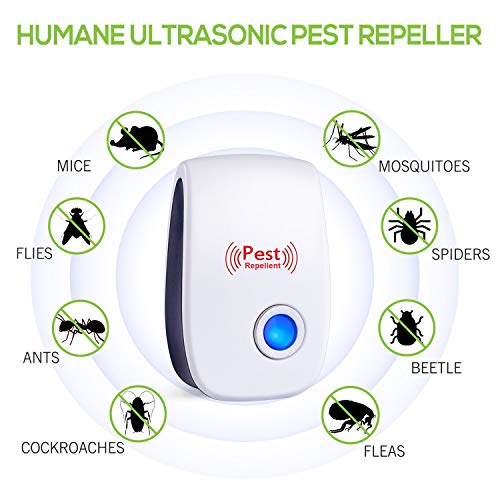 Bocianelli Ultrasonic Pest Repeller 6 Packs Plug in Pest Control,Best Indoor Repellent for Children and Pets Safe, Electronic Pest Control, Mice, Bugs, Ants and Insects Repellent