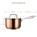 MICHELANGELO 1.5 Quart Saucepan with Lid Rose Gold, Stainless Steel Sauce Pan, Small Saucepan, 1.5 Quart Sauce Pot, Induction Compatible