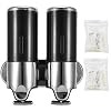 Q-HL Zeep Dispenser 2 STKS Handbediende Vloeibare Zeep Dispenser Muur Douche Shampoo Dispensing Fles Cup Voor Keuken…