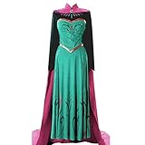 Adult Elsa Coronation Dress Halloween Costume Disney Frozen Inspired Cosplay S-XXl (Small)