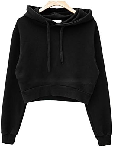 Only Faith Women Long Sleeve Sweatshirt Hoodie Pullover Crop Top Jacket