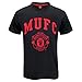 Manchester United FC Official Soccer Gift Mens T-Shirt Black MUFC Large