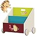 Labebe Kid Bookshelf with Wheels, Green Hedgehog Wood Bookshelf for Kid 1 Year Up, Baby Bookshelf/Child Bookshelf/Toddler Bookshelf/Kid Book Storage/Kid Room Bookshelf/Kid Book Rack Display/Book Shelf