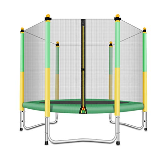 Fashionsport OUTFITTERS Trampoline with Safety Enclosure -Indoor or Outdoor Trampoline for Kids-Yellow/Green-5 feet