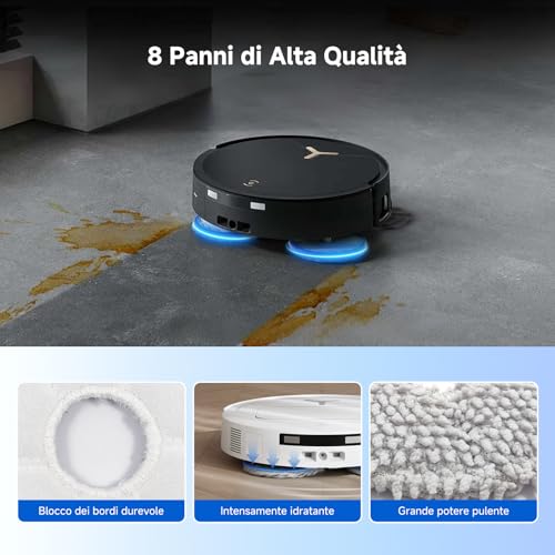 T50 Max Accessories for Ecovacs Deebot T50 Max Pro Omni/T50 Max Omni/T50 Max Pro Omni Gen2 (Not for Ecovacs T50 Pro),Replacement: 8 Cleaning Cloths, 6 Dust Bags,6 Side Brushes-Yivy 27