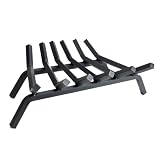 Pleasant Hearth - 3/4" Premium Solid Steel Fireplace Grates, Black, 24-Inch