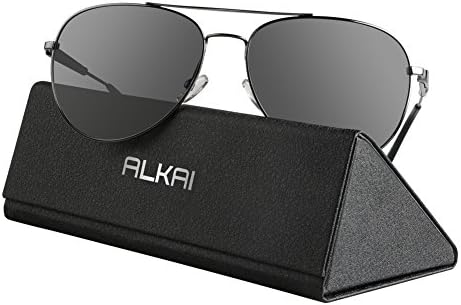 ALKAI Aviator Sunglasses for Men Women Polarized Sunglasses 100% UV400 Protection Metal Frame Sunglasses Driving (Gray)