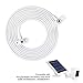 Wasserstein Weatherproof DC Extension Cable Compatible with Ring Spotlight Cam Battery Solar Panel - Flexible Positioning of Your Solar Panel for Maximum Sunlight Exposure (White)