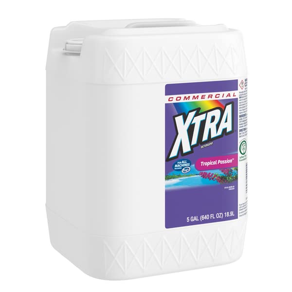 Xtra Professional Liquid Laundry Detergent Professional, Tropical Passion, 5 Gallon (Pack of 1) 533 Loads